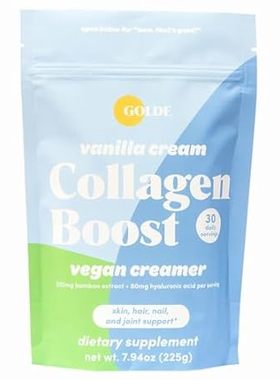 GOLDE Vanilla Cream Collagen Boost Vegan Creamer | Plant