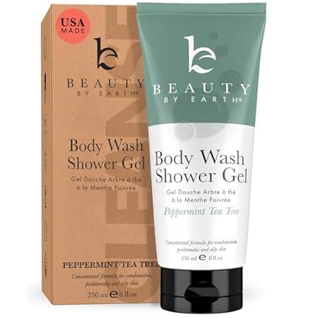 Beauty by Earth Peppermint Tea Tree Oil Shower Gel Body W