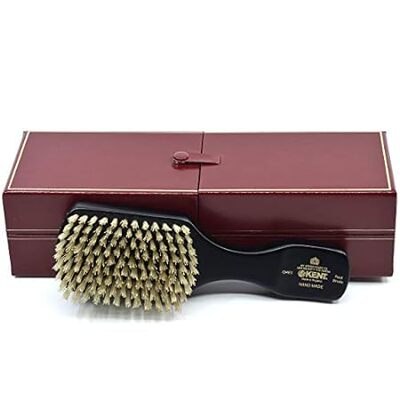 Kent OHE1 Mens Ebony Wood Wire-Laid White Boar Bristle Cl