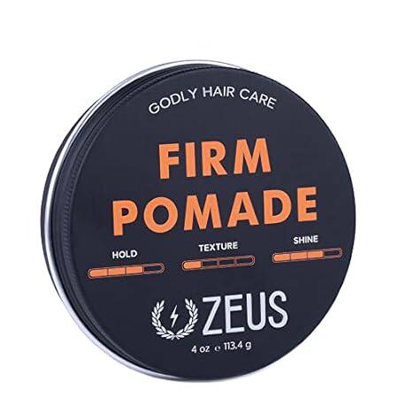 ZEUS Firm Hold Pomade， Water Based Firm Hold Hair Styling