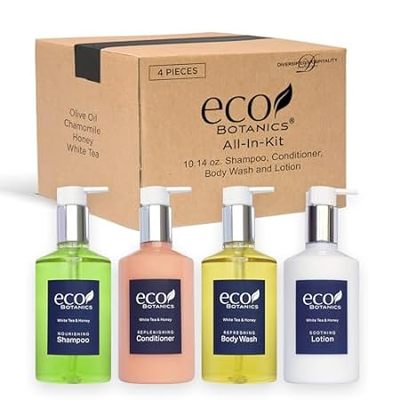 Eco Botanics Amenities Set，10.14 oz. Pumps (1 of Each) Sh