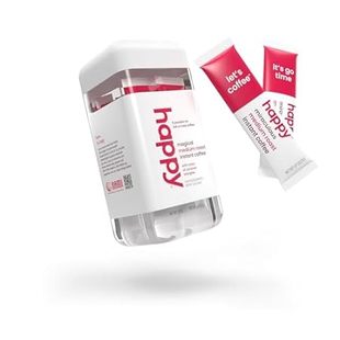 happy instant coffee, medium roast with notes of caramel