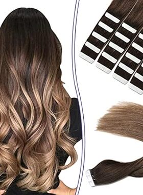 Hair Extensions Tape in Real Human Hair 22Inch Balayage D
