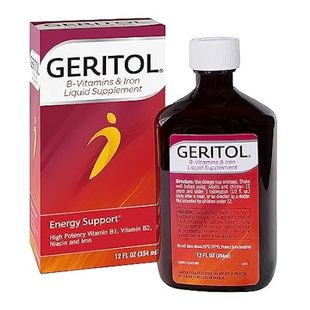 Geritol， Liquid Vitamin and Iron Supplement， Energy Suppo