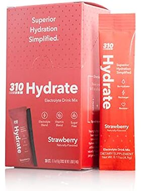 310 Nutrition Strawberry Electrolytes Powder Packets - Su