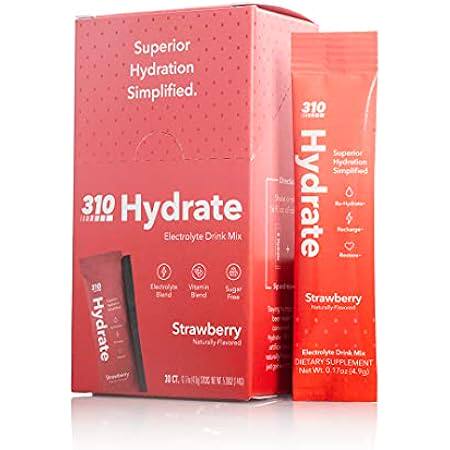 310 Nutrition Strawberry Electrolytes Powder Packets - Su