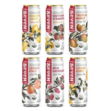 SevenTeas Roadtrip Variety Pack， 16 OZ (Pack of 12 Cans)，