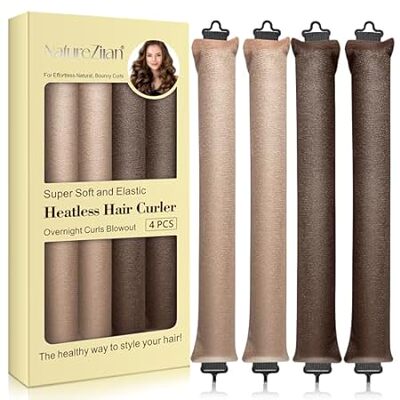 Satin Heatless Hair Curlers Curling - Overnight Blowout C