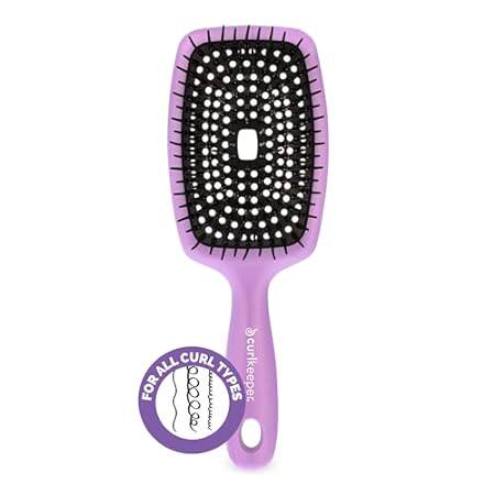 Curl Keeper Flexy Hair Brush， Purple - Detangling Hair Br