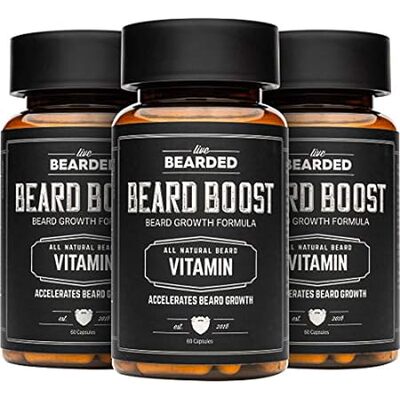 Live Bearded: Beard Boost - Beard Hair Growth Multivitami