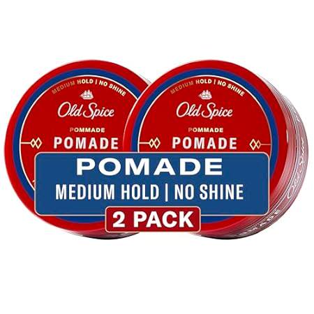 Old Spice Hair Styling Pomade for Men， Medium Hold No Shi