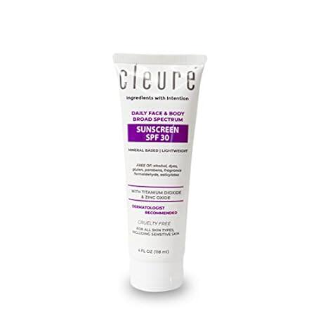 Cleure Mineral Sunscreen with Zinc Oxide - Broad Spectrum