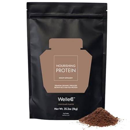 WelleCo Vegan Protein Powder， Gluten Free Premium Organic