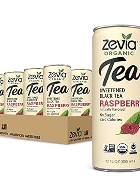 Zevia Organic Sugar Free Iced Tea， Black Tea Raspberry， 1