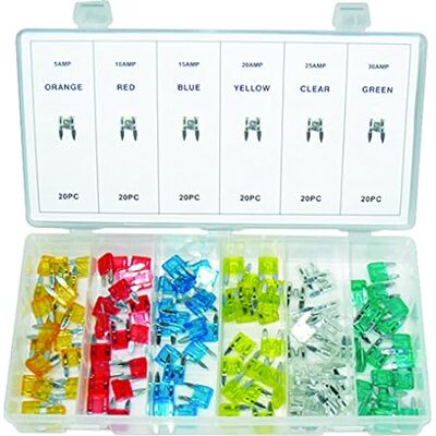 Swordfish 51020-120pc ATM Mini Blade Fuse Assortment
