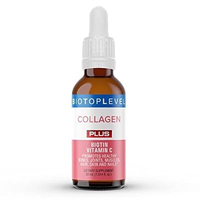 BIOTOPLEVEL Liquid Collagen， Biotin， Vitamin C All in one