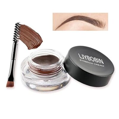 Eyebrow Pomade Dark Brown，Brow Pomade Gel，Smudge Proof Ey