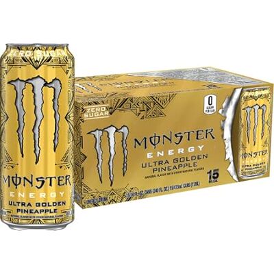 Monster Energy Ultra Golden Pineapple， Sugar Free Energy