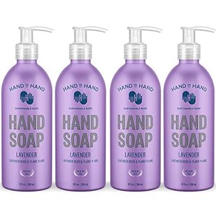 Hand in Hand Nourishing Liquid Hand Soap， 10 Fl Oz， Laven