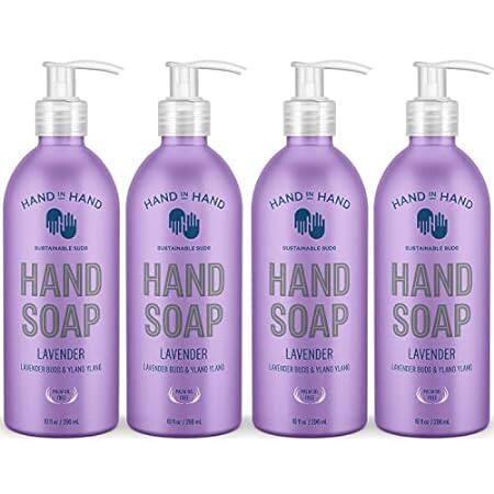 Hand in Hand Nourishing Liquid Hand Soap， 10 Fl Oz， Laven