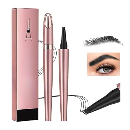 2024 New Magic Eyebrow Pencil， 3D Waterproof 4 Fork Tip M