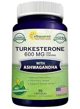 aSquared Nutrition Turkesterone 600mg with Ashwagandha Su