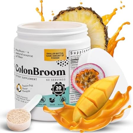 ColonBroom Psyllium Husk Powder Colon Cleanser (Tropical