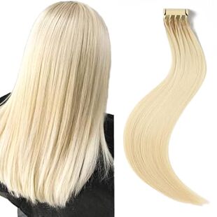6D 2nd Generation Hair Extensions, Real Human Hair Platin