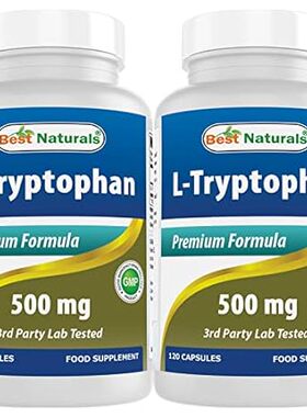 Best Naturals L-Tryptophan 500 mg 120 Capsules (120 Count
