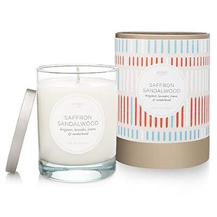KOBO Saffron Sandalwood Candle (11 oz) | 100% Pure Soy Ca