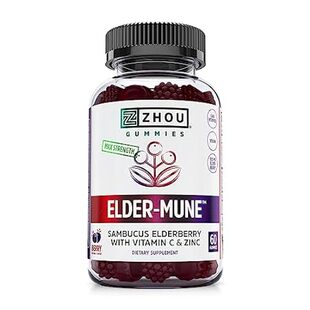 Zhou Nutrition Elder-Mune Sambucus Elderberry Gummies wit