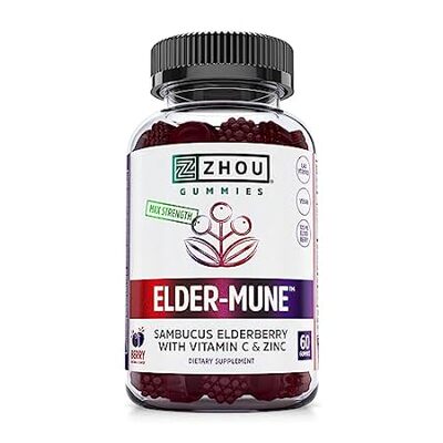 Zhou Nutrition Elder-Mune Sambucus Elderberry Gummies wit