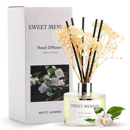 Preserved Real Flower Reed Diffuser/White Jasmine / 6.7oz