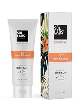 SOL LABS All Natural Mineral， Daily Face and Body Sunscre
