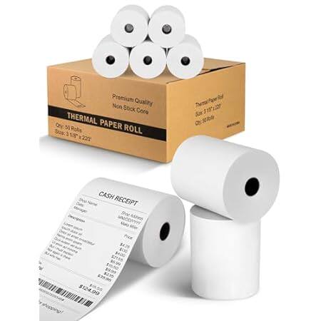 Premium 3 1/8 x 220 Thermal Paper Receipt Rolls | BPA-Fre