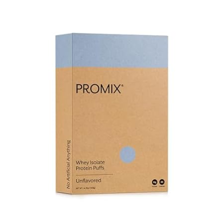 Promix Whey Isolate Protein Puffs， Unflavored - Crunchy &