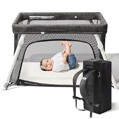 Guava Lotus Travel Crib with Lightweight Backpack Design