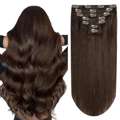 Clip in Hair Extensions Real Human Hair 14inch Remy Hair