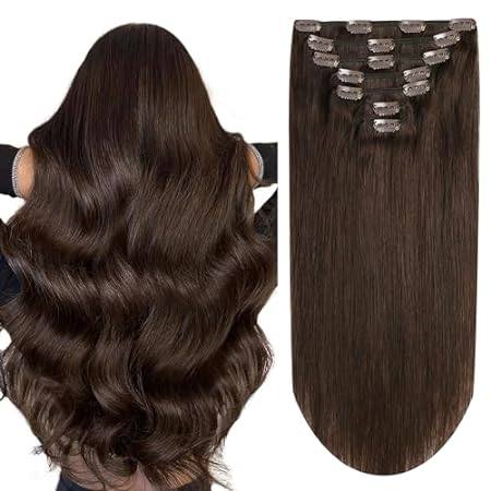 Clip in Hair Extensions Real Human Hair 14inch Remy Hair