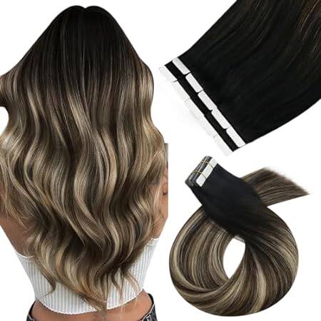 Moresoo Ombre Tape in Hair Extensions Human Hair 16 Inch