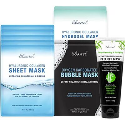Ebanel Variety Face Mask Skin Care Set - 5 Pack Collagen
