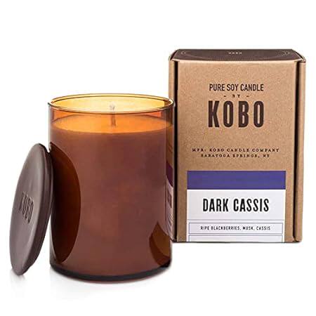 KOBO Dark Cassis Scented Candle (15 oz) | 100% Pure Soy W