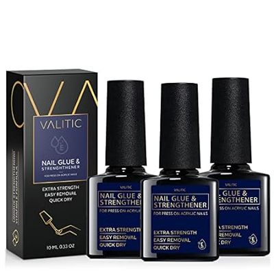 Valitic Nail Glue and Strengthener for Acrylic and Press