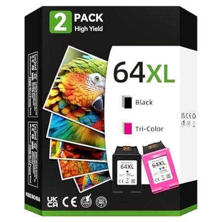 InkSpirit 64XL Ink Cartridge Combo Pack High Yield 64 Bla