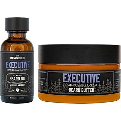 Live Bearded: Beard Oil and Beard Butter Grooming Kit - E
