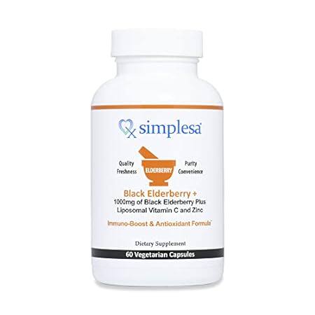 Simplesa Black Elderberry with Zinc and Vitamin C for Adu