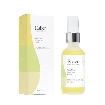 Esker - Natural Uplifting Belly Oil | Plant-Based， Cruelt