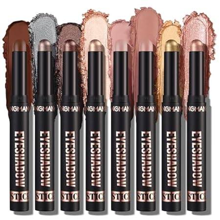Jolilab Eyeshadow Stick Set， 8 Colors Matte Professional