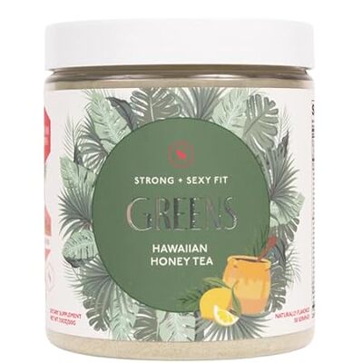 Strong + Sexy Fit Greens Superfood Powder， Green Juice fo