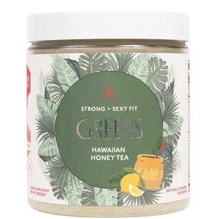 Strong + Sexy Fit Greens Superfood Powder， Green Juice fo